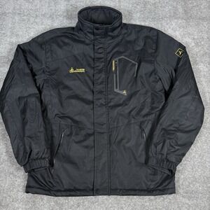 MOERDENG Men's Unco & Boror Winter‎ Jacket Medium Faux Fur Lined Black No Hood